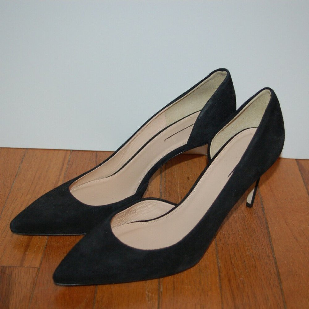 NEW J.Crew $218 Lucie Suede Pumps Black Heels G8128